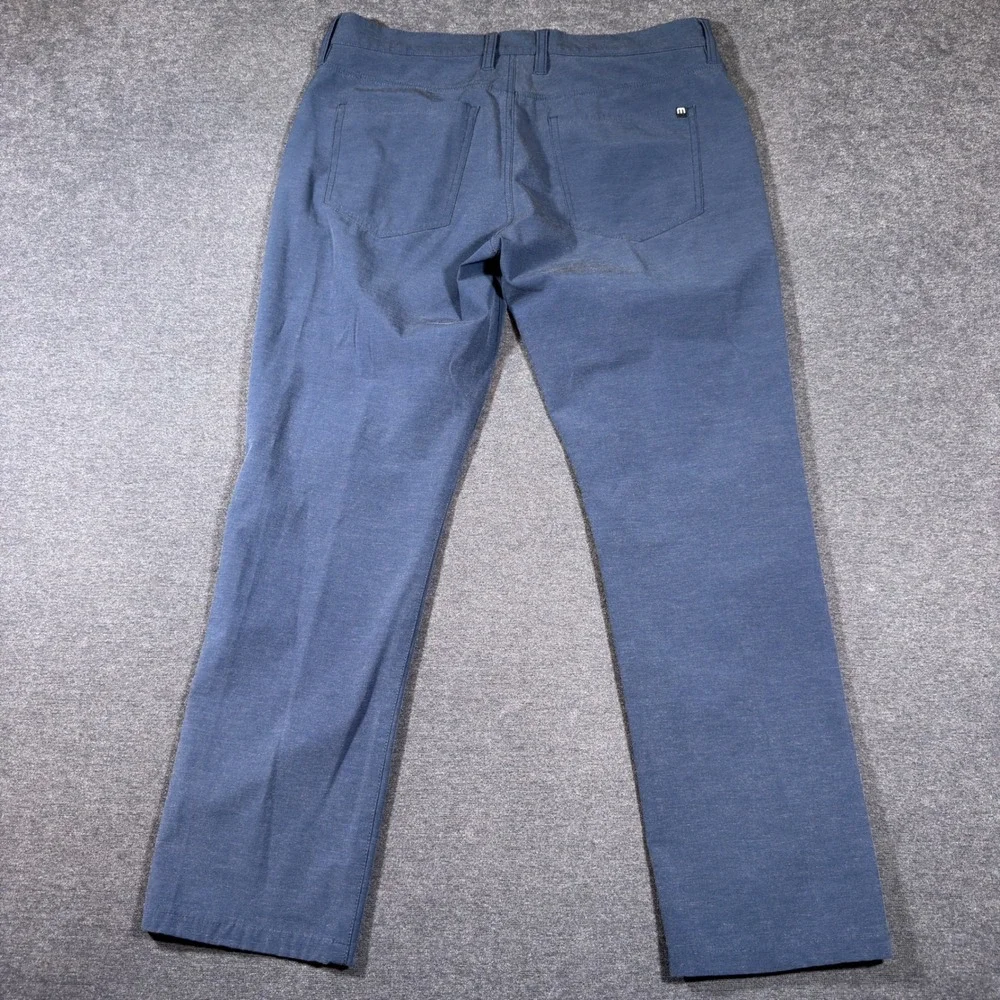 Travis Mathew Pants Mens 34x30 Blue Golf Chino Performance Stretch Casual